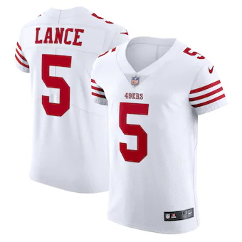 mens nike trey lance white san francisco 49ers vapor elite 